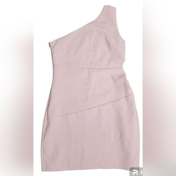Lulu’s What About Tonight Light Pink One-Shoulder Bodycon Mini Dress size XL - Picture 4 of 7